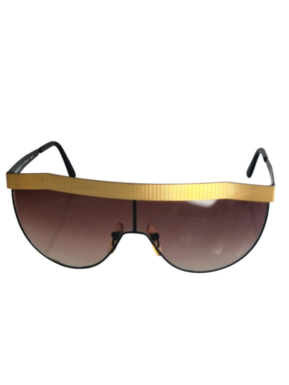 MAGA‎ DESIGN 3020 Handmade Gold Coated Full Shield 1980s Vintage Sunglasses #21
